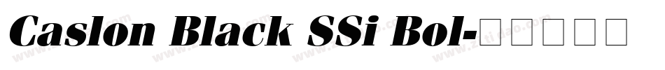 Caslon Black SSi Bol字体转换